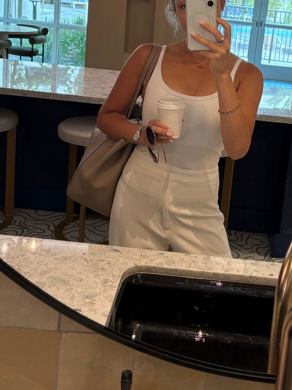 Paded white tank